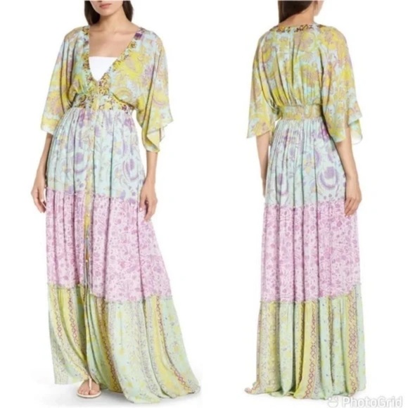 HEMANT & NANDITA Layla Printed Maxi Dress - Picture 1 of 5